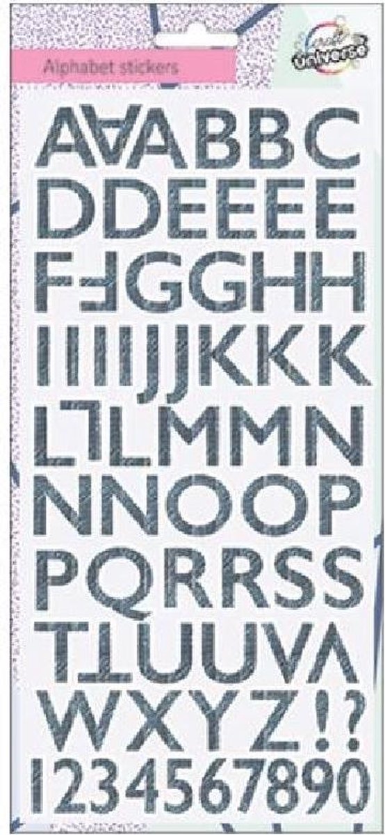 W&o Stickervel Alfabet 31 X 14 Cm Blauw