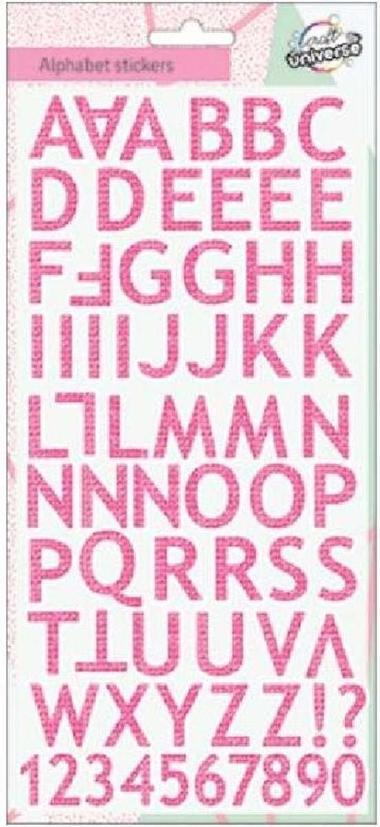 W&o Stickervel Alfabet 31 X 14 Cm Paars