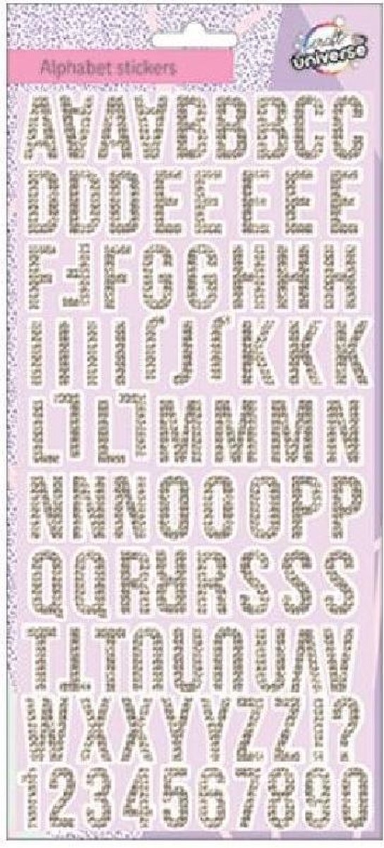 W&o Stickervel Alfabet 31 X 14 Cm Zilver