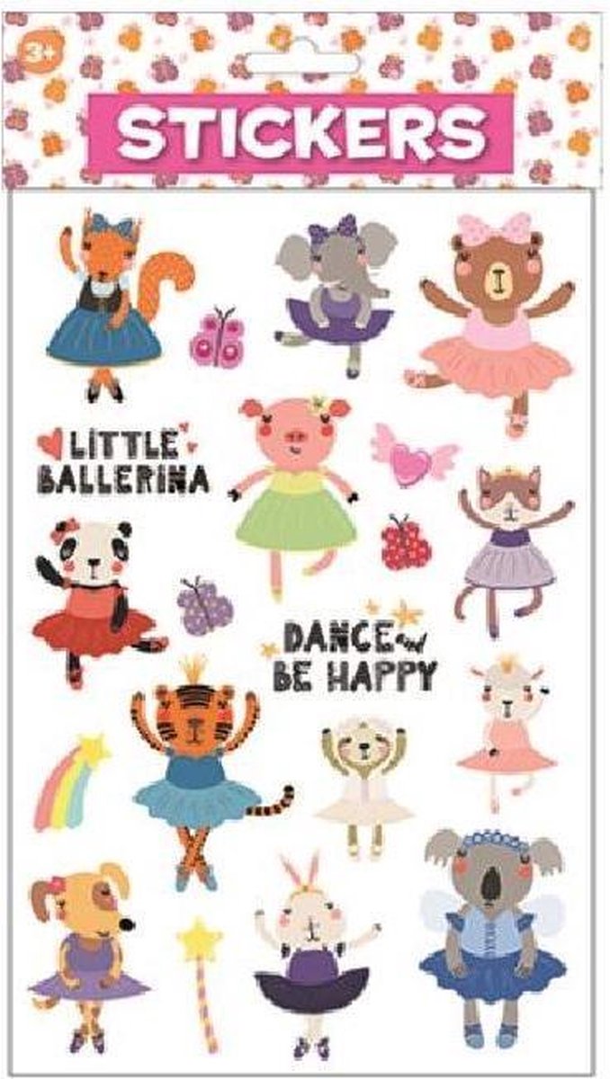 W&o Stickervel Puffy Ballerina 30,5 X 17 Cm