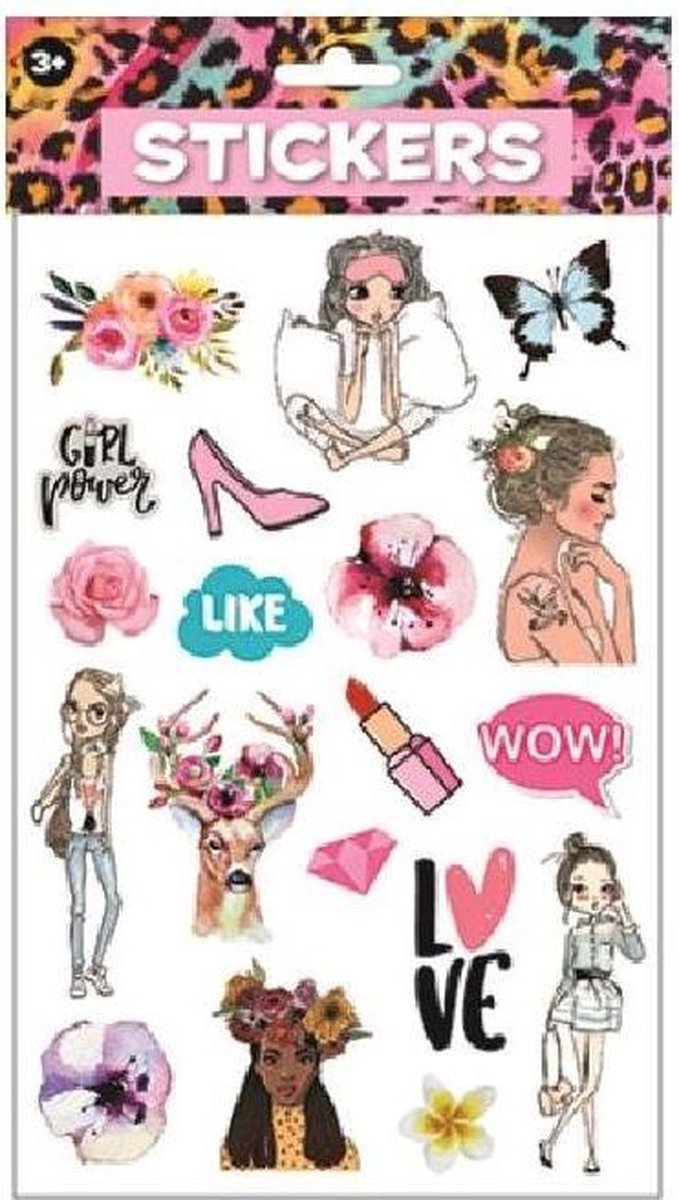 W&o Stickervel Puffy Meisjes 30,5 X 17 Cm