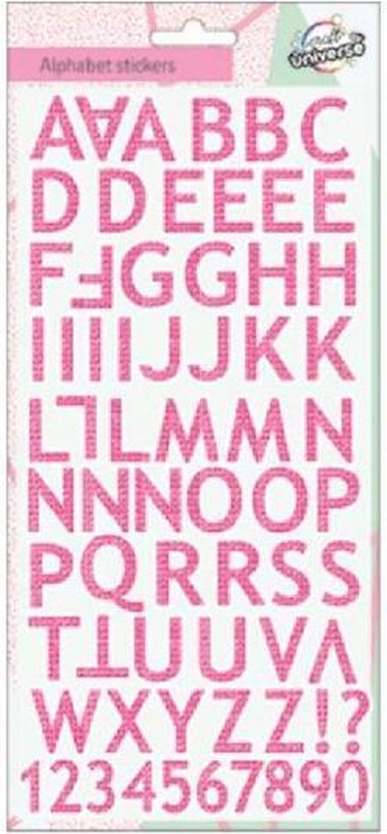 stickervel alfabet 31 x 14 cm papier paars