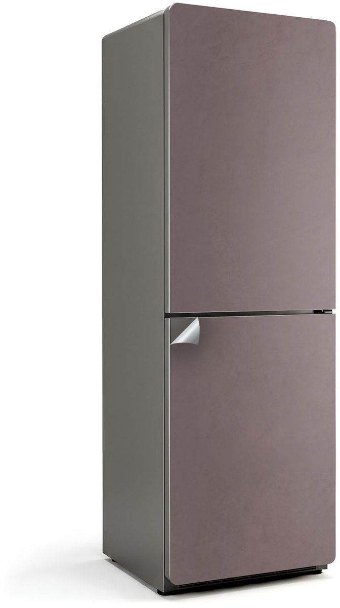 Wallfluent Koelkaststickers - Beige Koelkast Folie - 60 cm x 180 cm - Beige Koelkaststickers - Koelkast Decoratie Stickers - Koelkast Cover - Grote Koelkast Sticker - Stijlvolle Koelkast Stickers