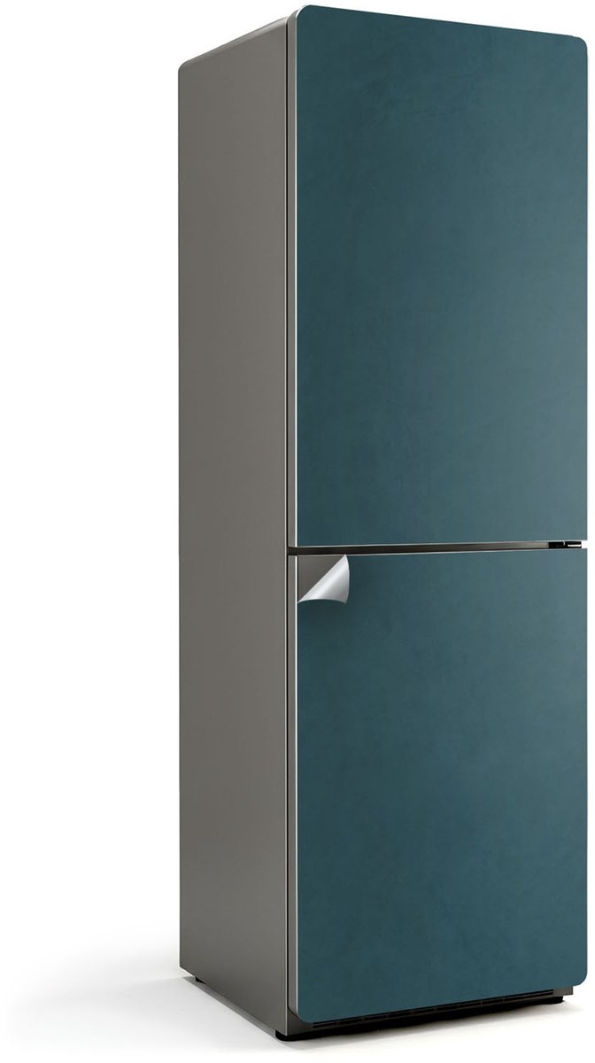 Wallfluent Koelkaststickers - Donkerblauw Koelkast Folie - 60 cm x 180 cm - Donkerblauw Koelkaststickers - Waterdichte Koelkast Sticker - Koelkast Opknappen Sticker - Koelkast Decoratie Stickers - Koelkast Cover