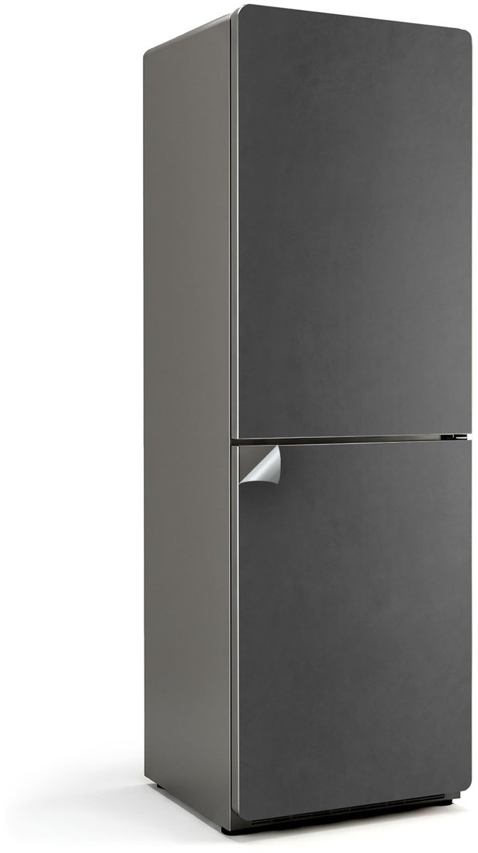 Wallfluent Koelkaststickers - Grijsbruin Koelkast Folie - 60 cm x 180 cm - Grijsbruin Koelkaststickers - Decoratieve Koelkaststicker - Koelkast Makeover - Zelfklevende Koelkaststicker - Koelkast Versiering