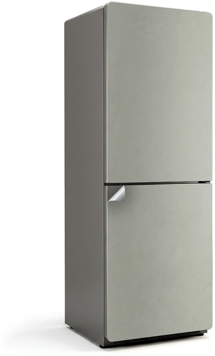 Wallfluent Koelkaststickers - Grijsgroen Koelkast Folie - 70 cm x 190 cm - Grijsgroen Koelkaststickers - Koelkast Decoratie Stickers - Koelkast Decoratie - Grote Koelkast Sticker - Stijlvolle Koelkast Stickers