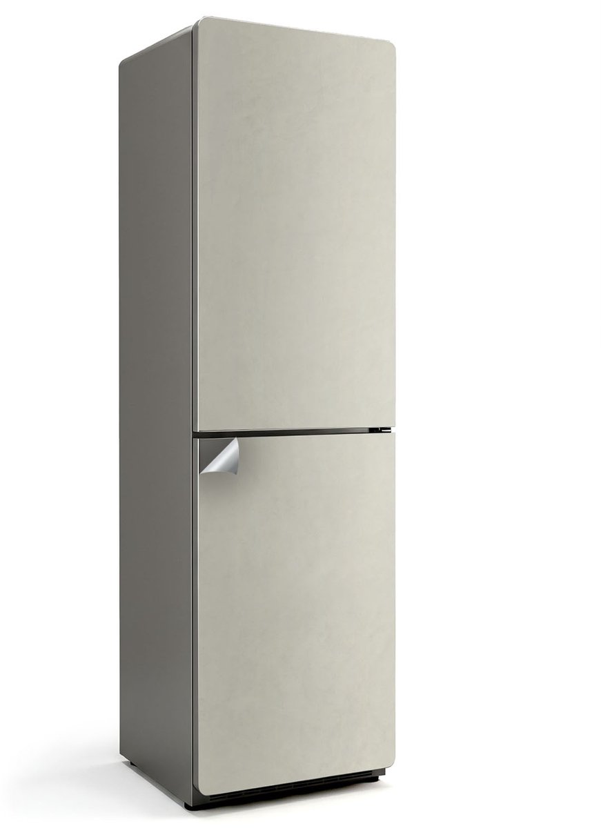 Wallfluent Koelkaststickers - Lichtbeige Koelkast Folie - 60 cm x 205 cm - Lichtbeige Koelkaststickers - Koelkast Decoratie Stickers - Stijlvolle Koelkast Stickers - Grote Koelkast Sticker - Stijlvolle Koelkast Stickers