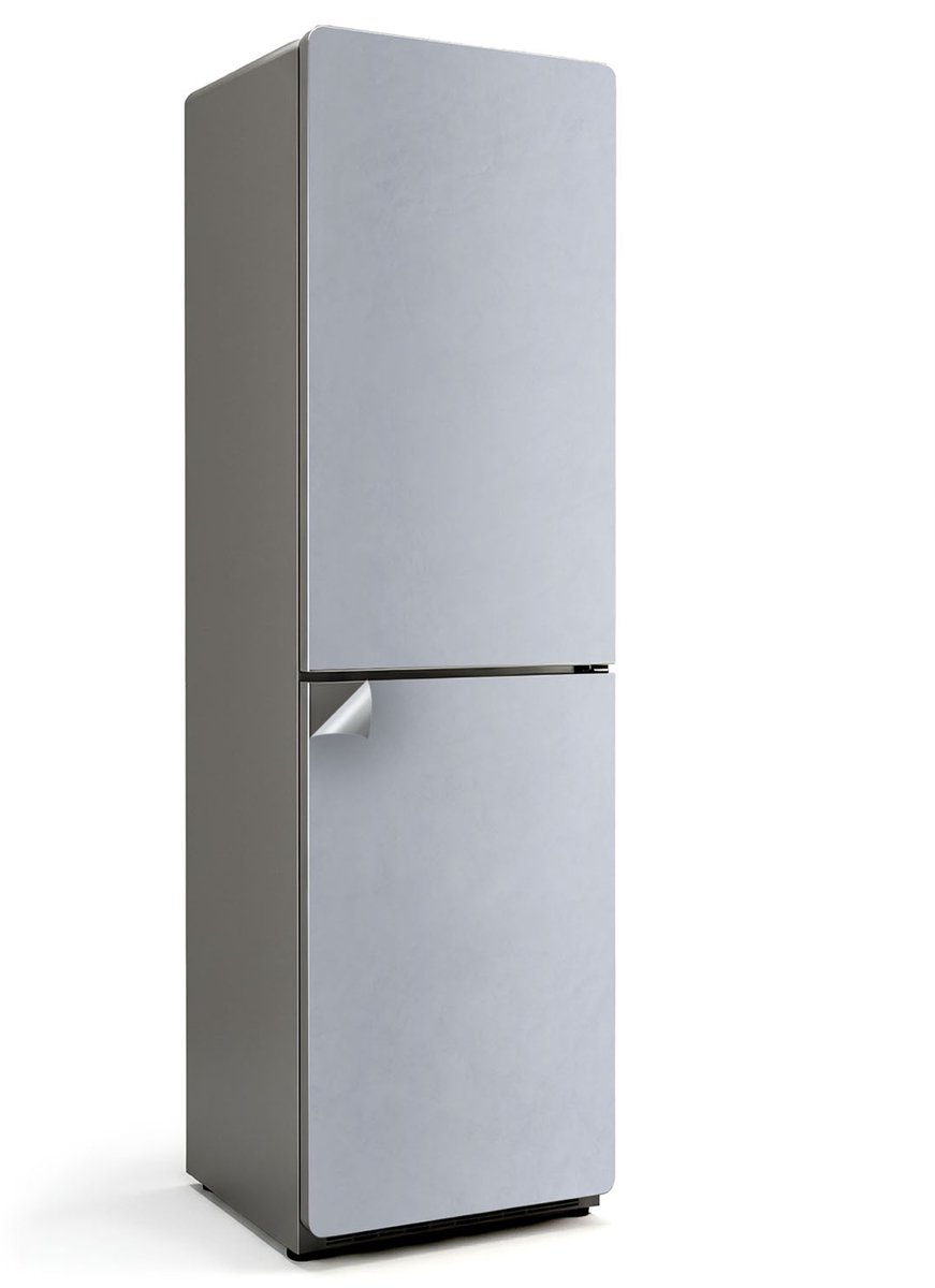 Wallfluent Koelkaststickers - Lichtblauw Koelkast Folie - 60 cm x 205 cm - Lichtblauw Koelkaststickers - Zelfklevende Koelkaststicker - Koelkast Design - Koelkast Wrap - Koelkast Makeover