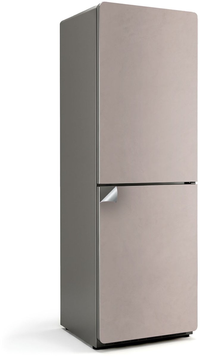 Wallfluent Koelkaststickers - Lichtbruin Koelkast Folie - 60 cm x 180 cm - Lichtbruin Koelkaststickers - Koelkast Wrap - Koelkast Opknappen Sticker - Waterdichte Koelkast Sticker - Koelkast Design