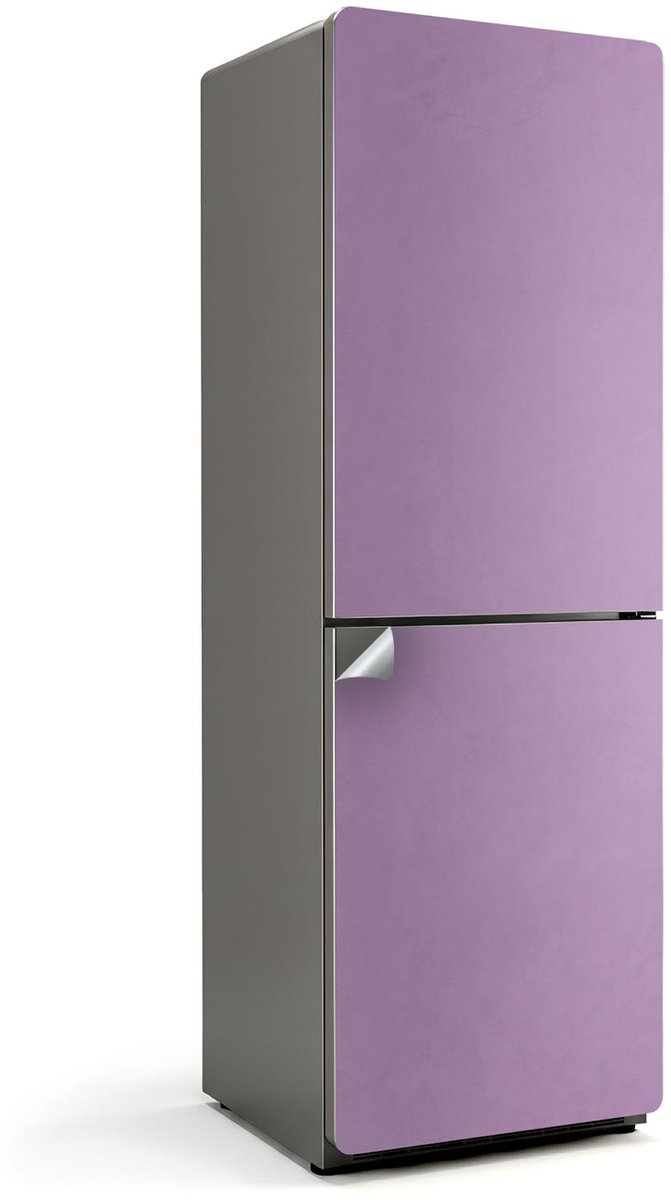 Wallfluent Koelkaststickers - Lichtpaars Koelkast Folie - 60 cm x 180 cm - Lichtpaars Koelkaststickers - Zelfklevende Koelkaststicker - Stijlvolle Koelkast Stickers - Koelkast Wrap - Koelkast Makeover