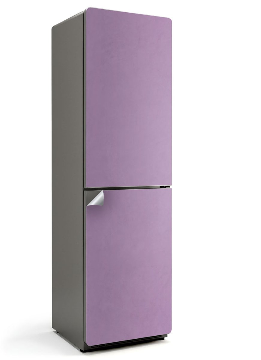 Wallfluent Koelkaststickers - Lichtpaars Koelkast Folie - 60 cm x 205 cm - Lichtpaars Koelkaststickers - Grote Koelkast Sticker - Koelkast Versiering - Decoratieve Koelkaststicker - Koelkast Opknappen Sticker