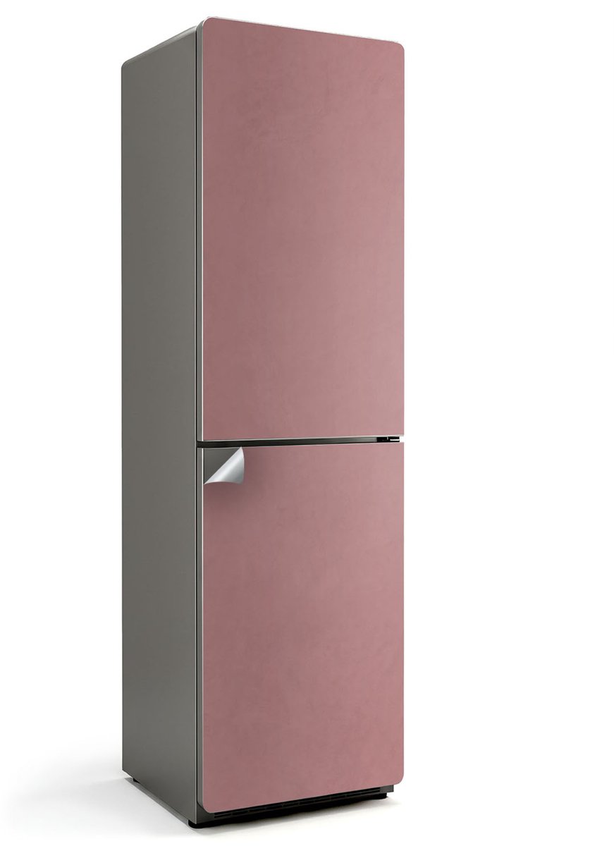 Wallfluent Koelkaststickers - Roze Koelkast Folie - 60 cm x 205 cm - Roze Koelkaststickers - Koelkast Decoratie Stickers - Koelkast Versiering - Grote Koelkast Sticker - Stijlvolle Koelkast Stickers