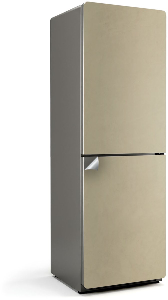 Wallfluent Koelkaststickers - Vuilgeel Koelkast Folie - 60 cm x 180 cm - Vuilgeel Koelkaststickers - Decoratieve Koelkaststicker - Koelkast Decoratie - Zelfklevende Koelkaststicker - Koelkast Versiering