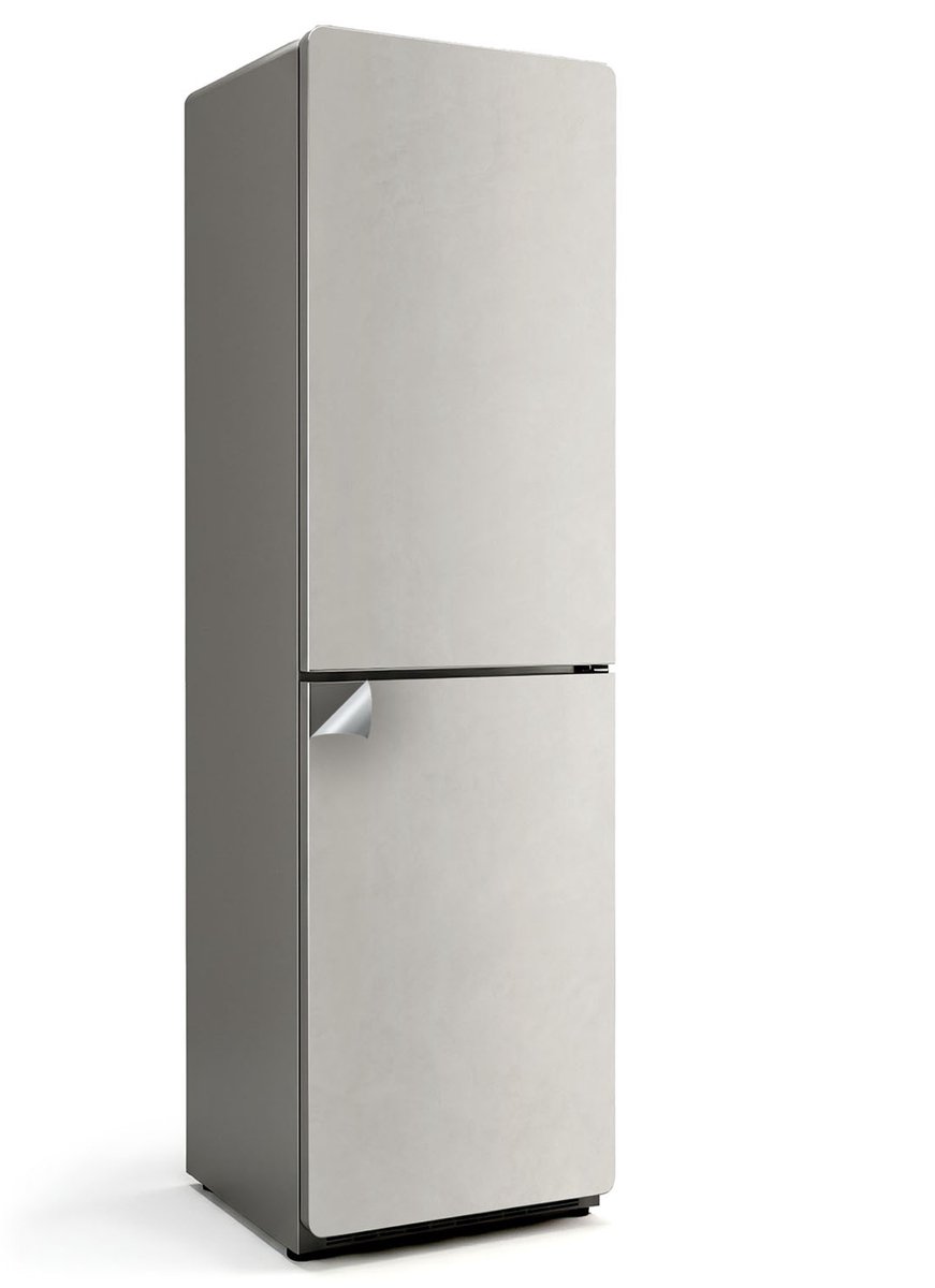 Wallfluent Koelkaststickers - pastelbeige Koelkast Folie - 60 cm x 205 cm - Pastelbeige Koelkaststickers - Koelkast Decoratie Stickers - Koelkast Cover - Grote Koelkast Sticker - Stijlvolle Koelkast Stickers