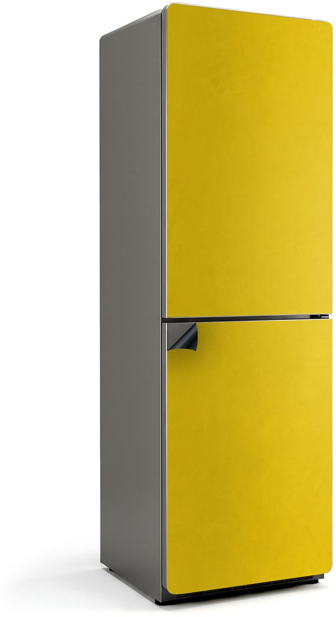 Wallfluent Magnetische Koelkastmat - Geel Koelkast Magneet Sticker - 60 cm x 190 cm - Geel Magnetische Koelkastmat - Magnetisch Koelkastaccessoire - Magnetische Koelkastbescherming - Verwijderbare Koelkast Decoratie