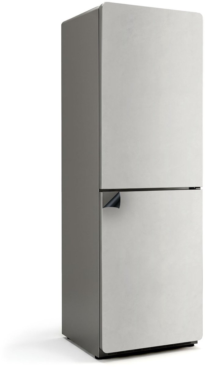 Wallfluent Magnetische Koelkastmat - Grijs Koelkast Magneet Sticker - 60 cm x 180 cm - Grijs Magnetische Koelkastmat - Decoratieve Koelkastfolie - Koelkastfront Decoratie Magneet - Herbruikbare Magneetmat Koelkast