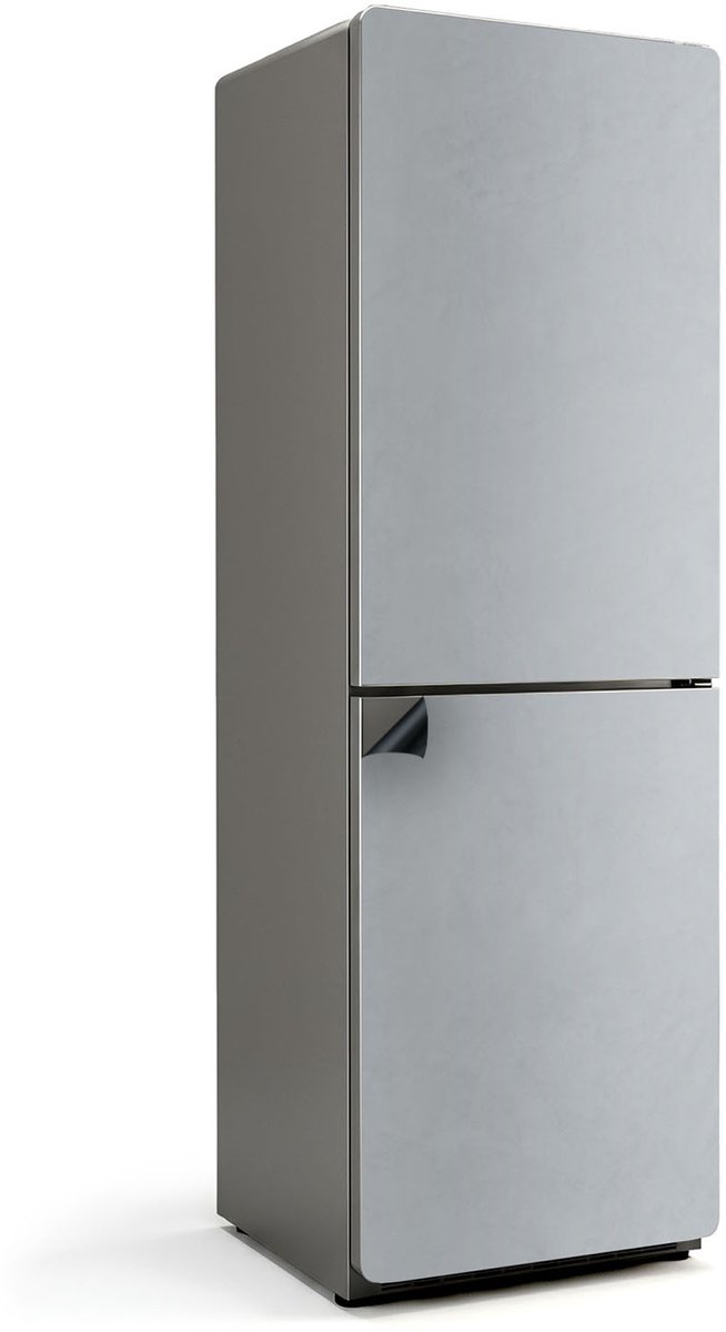 Wallfluent Magnetische Koelkastmat - Grijs Koelkast Magneet Sticker - 60 cm x 190 cm - Grijs Magnetische Koelkastmat - Koelkast Cover Magneet - Decoratieve Koelkast Cover Sticker Magneet - Keuken Decoratie Magneet