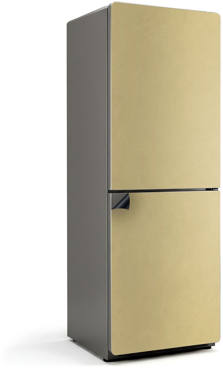 Wallfluent Magnetische Koelkastmat - Pastelgeel Koelkast Magneet Sticker - 70 cm x 190 cm - Pastelgeel Magnetische Koelkastmat - Koelkast Cover Magneet - Magnetische Koelkastbekleding - Stijlvolle Koelkastfolie