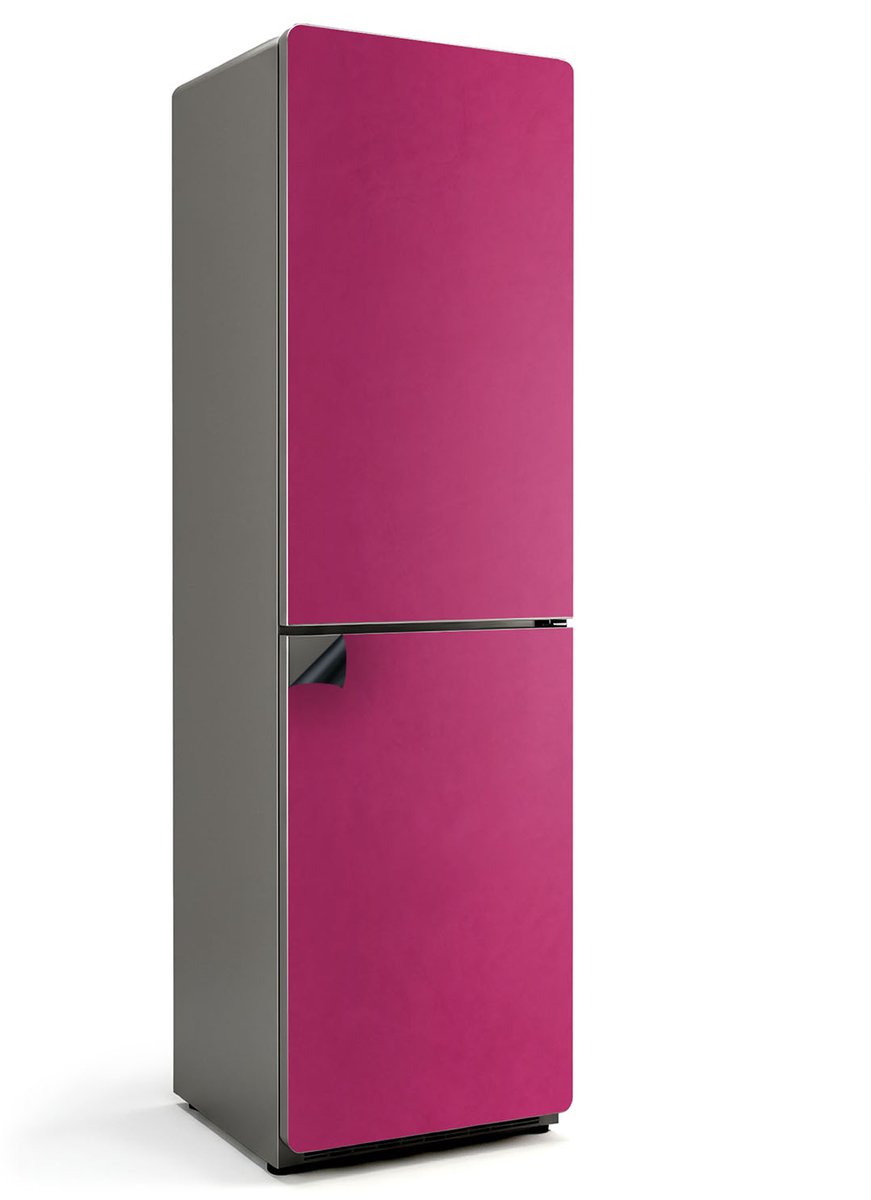 Wallfluent Magnetische Koelkastmat - Roze Koelkast Magneet Sticker - 60 cm x 205 cm - Roze Magnetische Koelkastmat - Koelkast Magneet Decoratie - Koelkastfront Decoratie Magneet - Herbruikbare Magneetmat Koelkast
