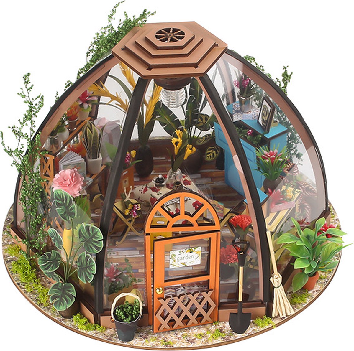 Premium Miniatuur XXL bouwpakket - Bouwpakket - Voor Volwassenen (14+) - Modelbouwpakket - DIY - Poppenhuis – incl. Led Licht, Muziek en bescherming - Small Palace