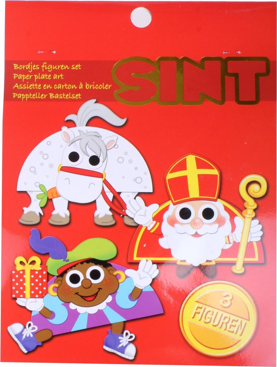 Wh Figurenbordjes Sinterklaas Junior Papier 3-delig