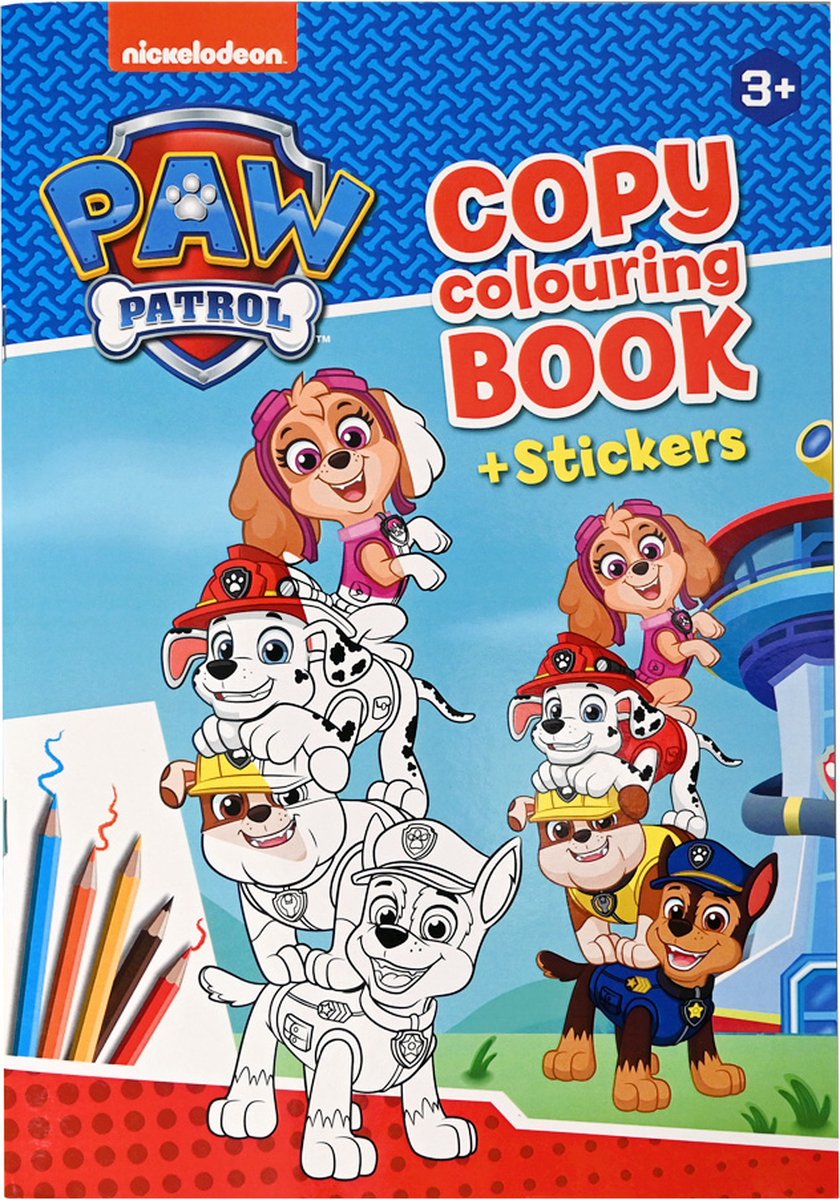 Copy kleurboek Paw Patrol