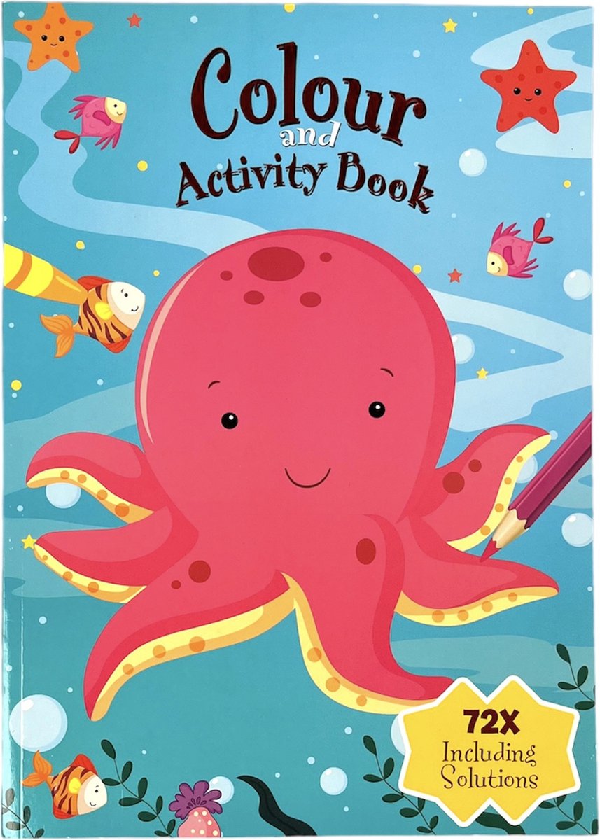 Kleur en Activiteiten boek Oceaan - Kleurboek Kinderen - Doeboek - Activiteiten Boek - Tekenblok voor Kinderen - Kleurboek Peuter - Tekenboek voor Kinderen - Tekenen Kinderen - 72 Paginas - 29,7x21cm - Vanaf 3 Jaar - Multi Kleuren