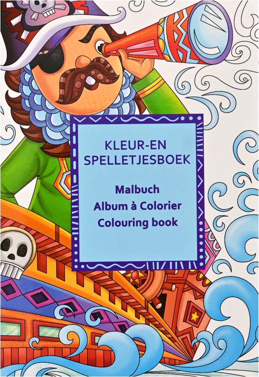 Mini Kleurboek Piraten + 6 Kleine Potloden - Piraten Kleurboek - Kleurboek Peuter - Kleurboeken voor Kinderen - Tekenboek - Kleurboek Kinderen - Tekenen Kinderen - Kleurplaten - 16 Paginas - 11,5 x 16,5 cm - Vanaf 3 jaar - Multi Kleuren