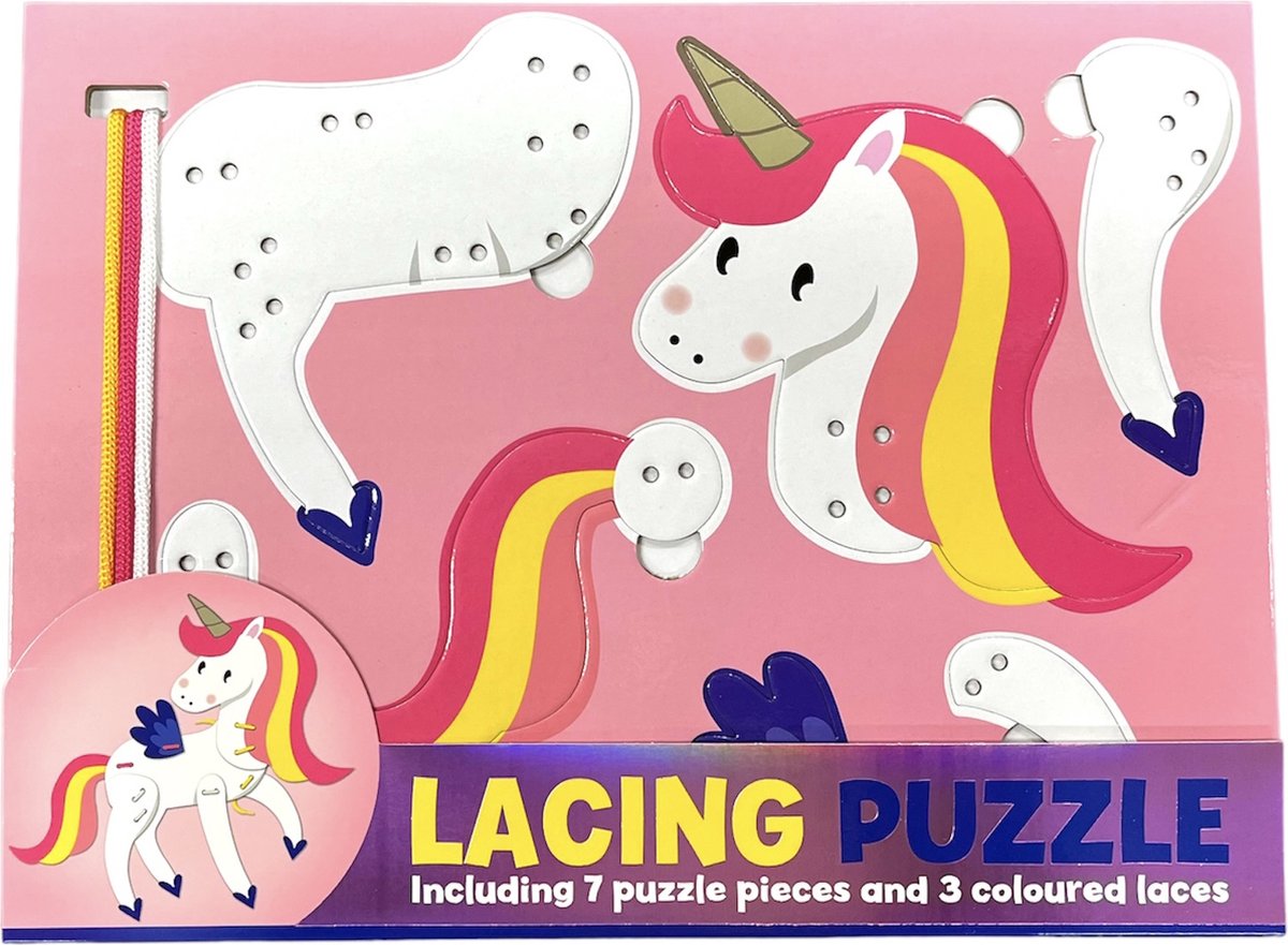 Rijgveterpuzzel Unicorn