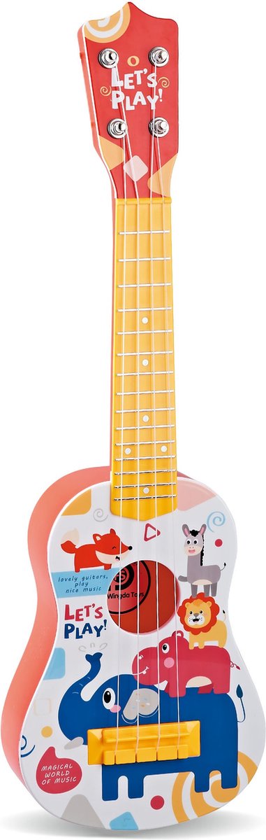 WK Kids -23 inch Tekenfilm Ukelele -Kinderen hebben het plezier om te spelen -57*18*7cm - 4 snaren ukelele - Kinder Gitaar-Kinder Muziekinstrument-roze