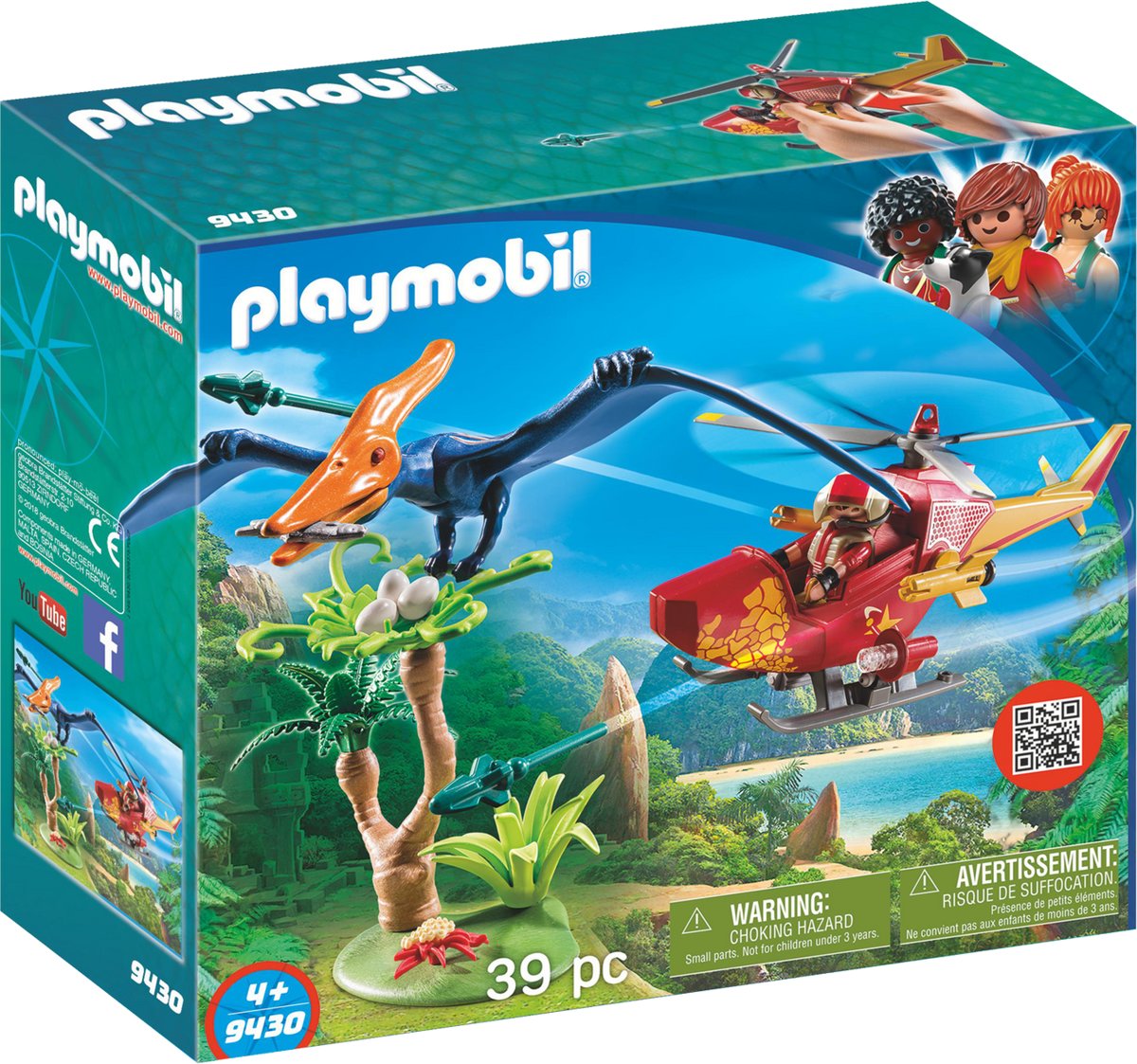 PLAYMOBIL Helikopter met Pteranodon - 9430