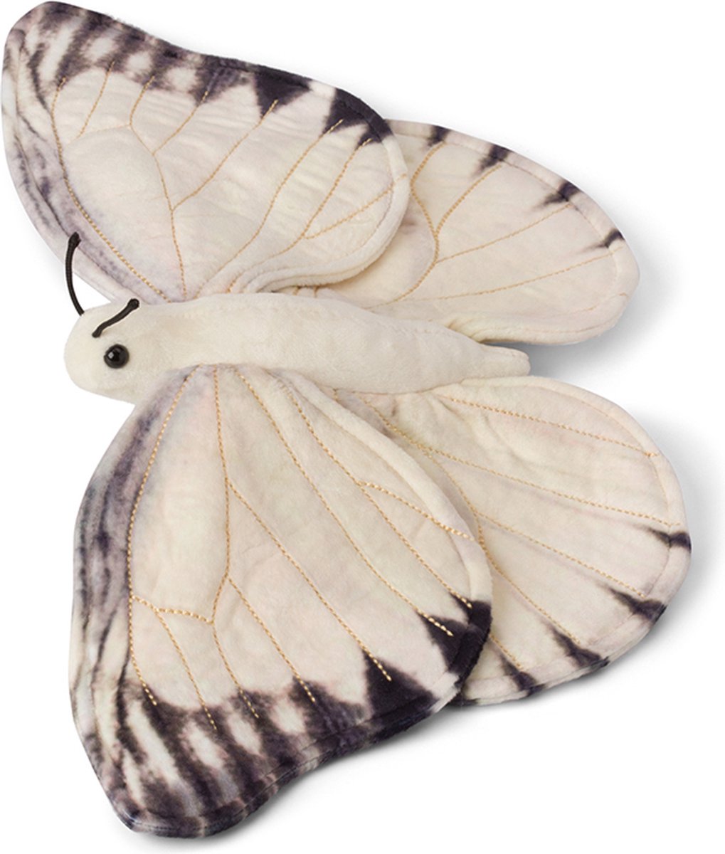Wereld Natuurfonds Knuffel Vlinder - 20 cm - Wit - Grijs