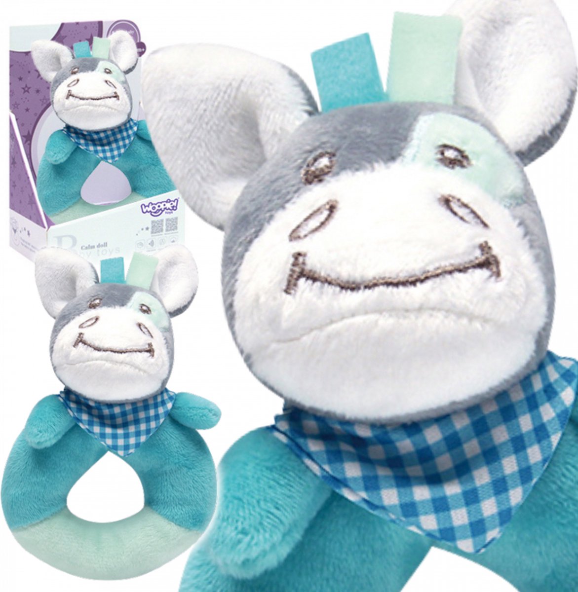 WOOPIE Rammelaar Knuffel Een knuffel voor babys