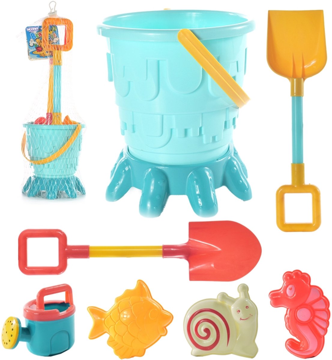 Woopie - Zandbak 7-delige set - Geschikt voor Kinderen vanaf 3 Jaar - Ideaal voor Strand, Tuin en Zandbak
