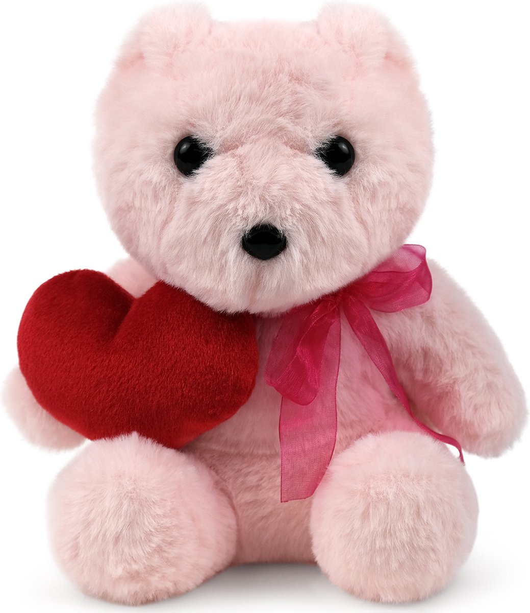 WP Merchandise - Pluche Knuffel - Beer Ellie met een hart 21cm