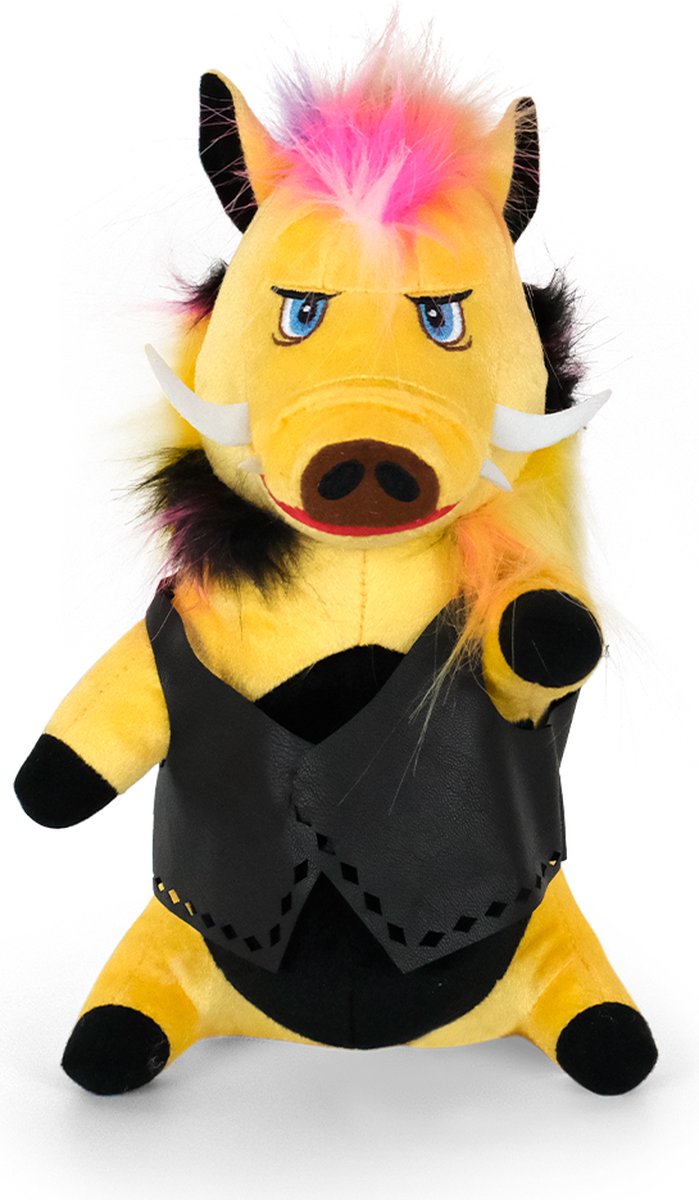 WP Merchandise - Zwijn Rock Star Knuffel 27 cm
