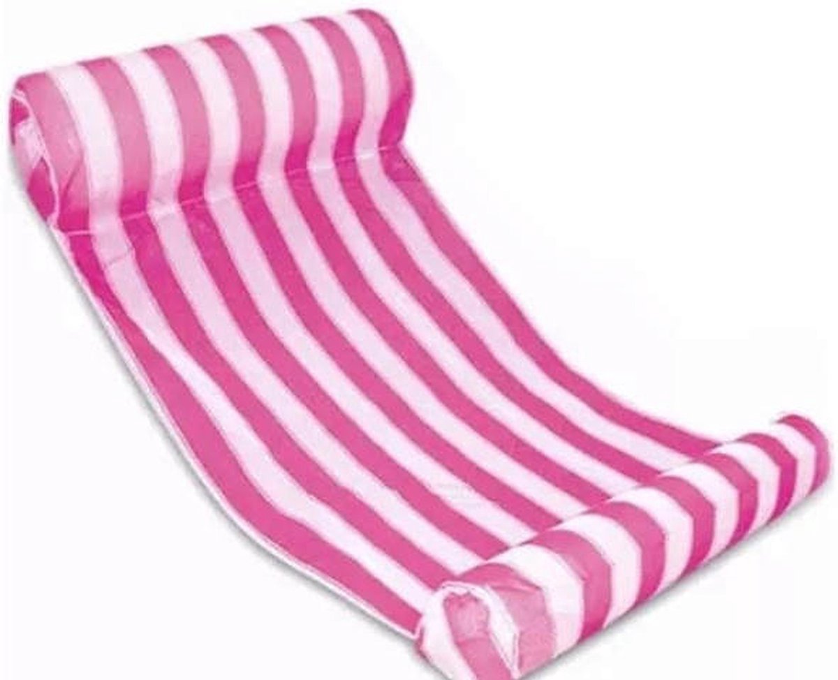 WVspecials Luxe Waterhangmat - Luchtmatras Zwembad Deluxe - Luchtbed zwembad - Roze