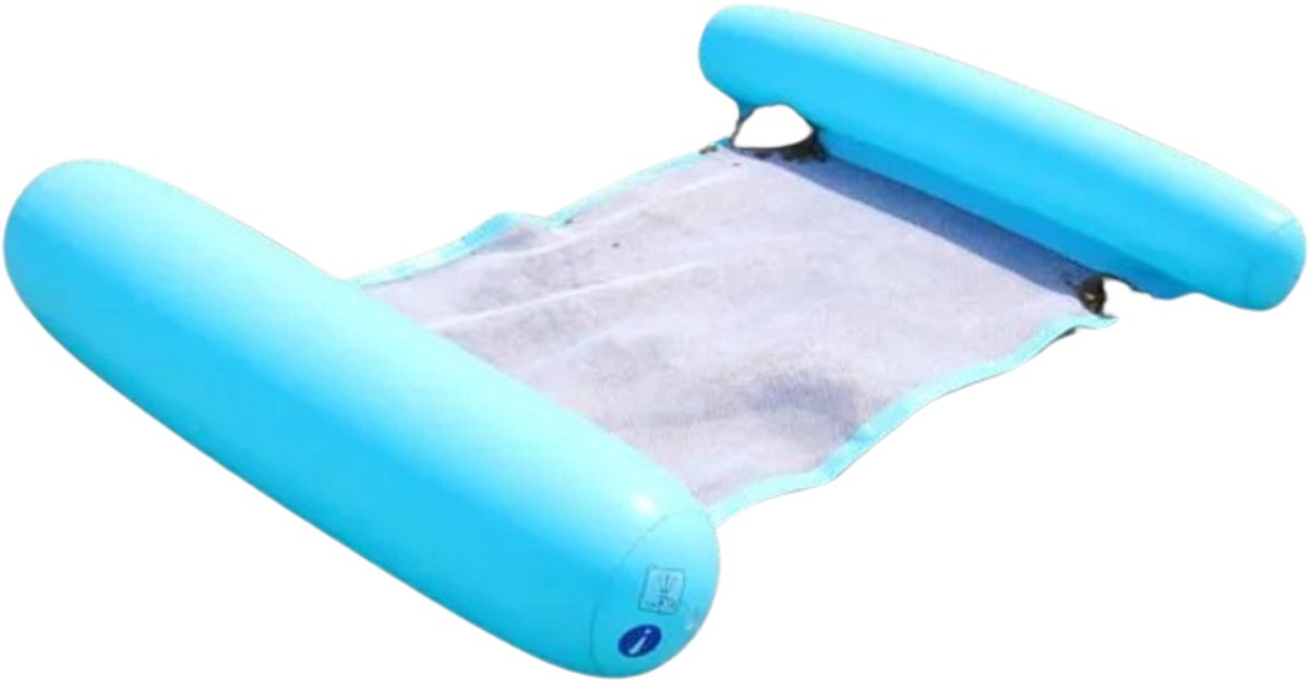 WVspecials Waterhangmat - Opblaasbaar lounge luchtbed – Water hangmat - hangmat Blauw