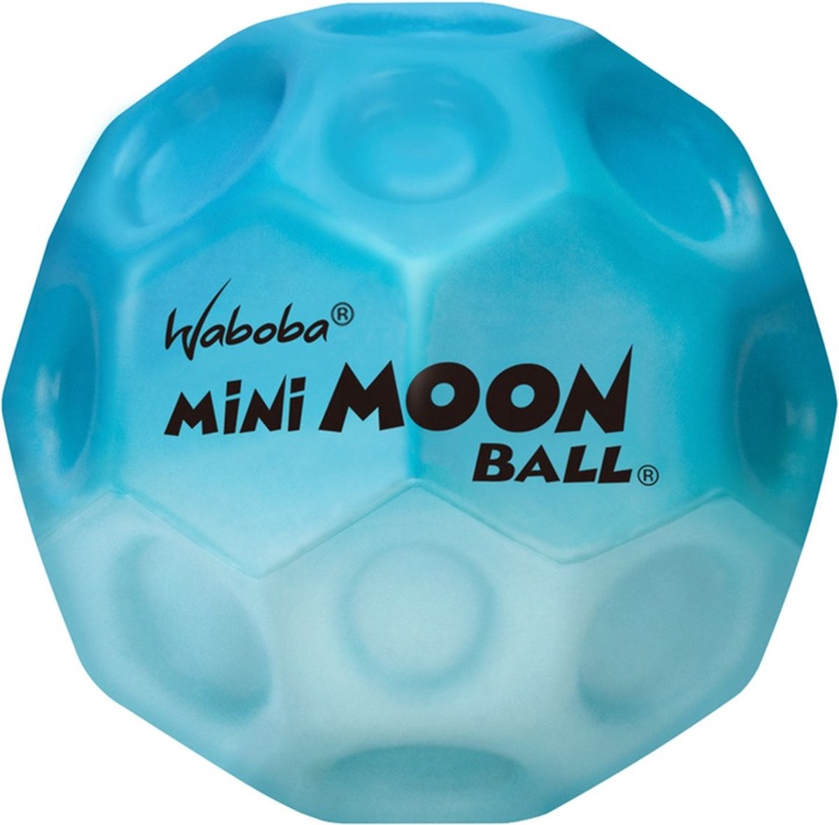 Waboba stuiterbal Mini Moon Ball blauw 55mm speelgoed.