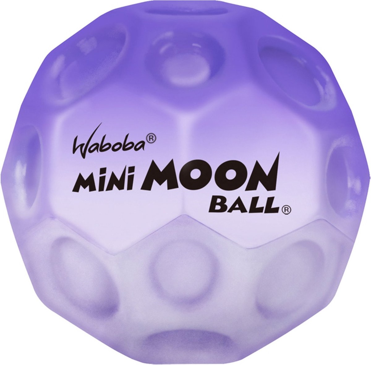 Waboba stuiterbal Mini Moon Ball paars 55mm speelgoed.