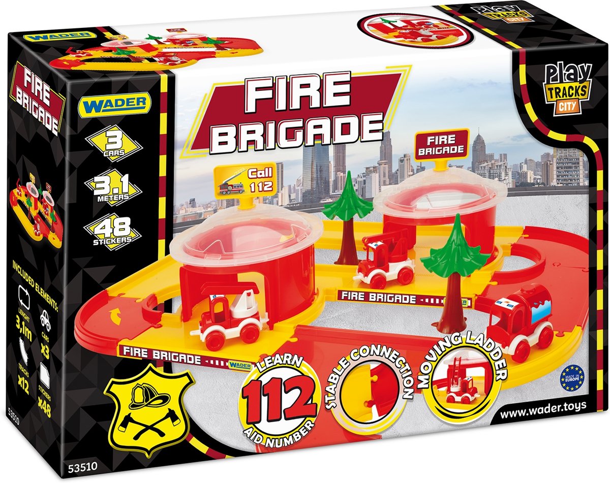   53510 Play Tracks City Fire Brigade brandweerset