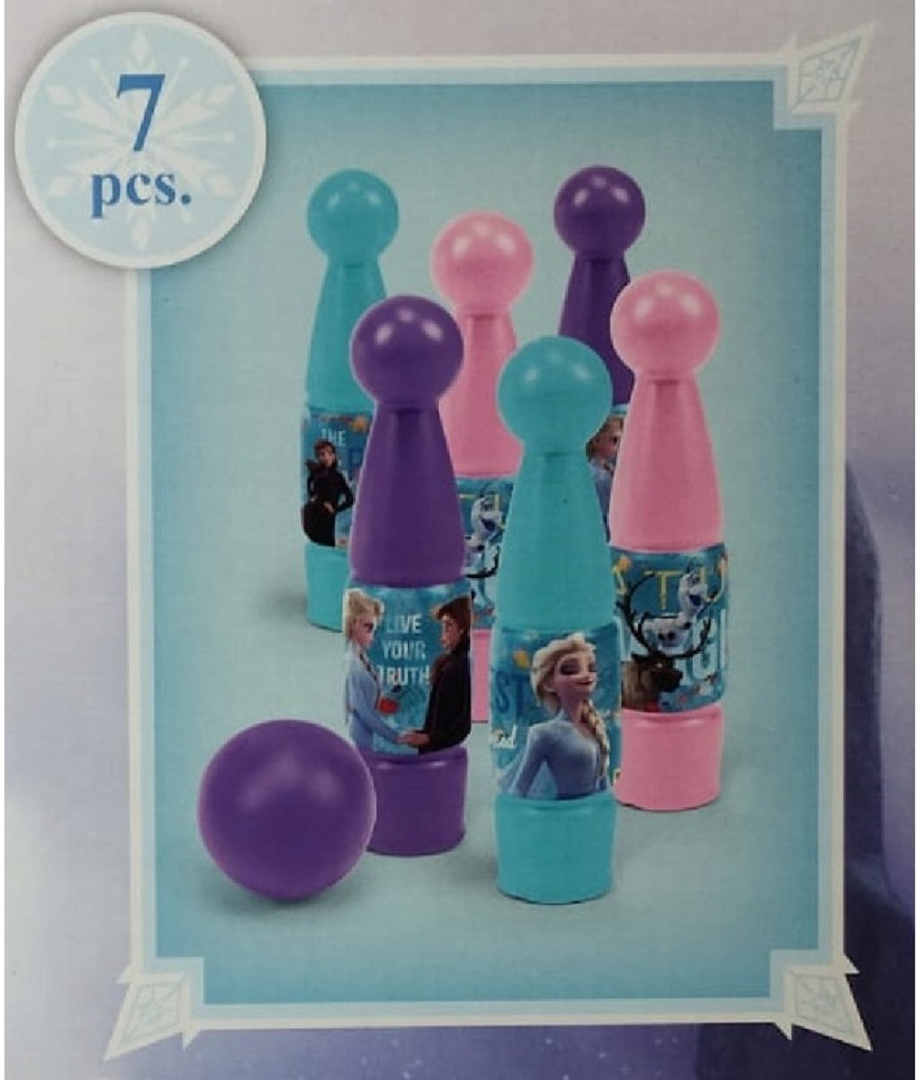 Wader Disney Frozen Bowlingset - 7-delig voor binnen en buiten - Cadeau