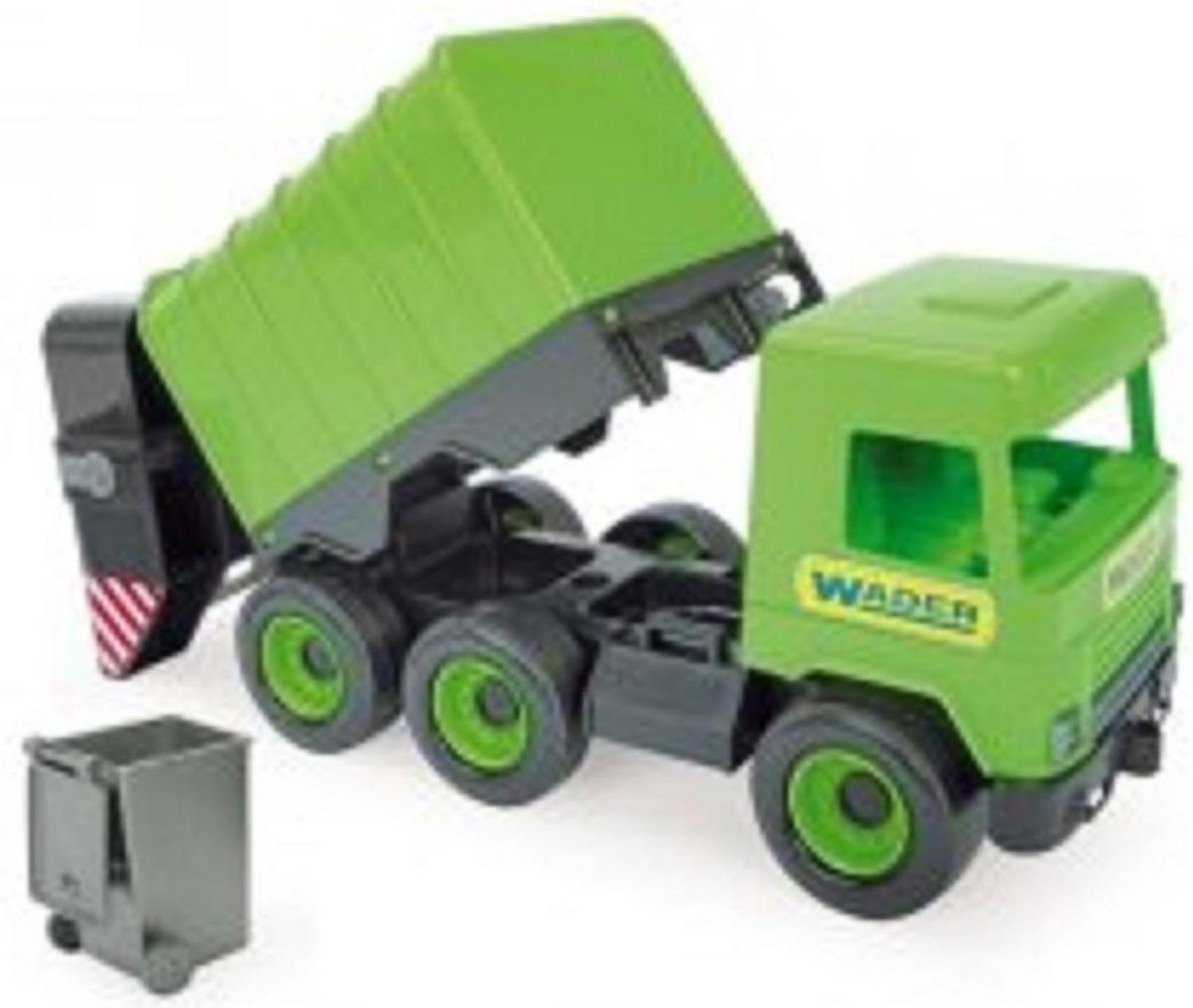 Wader Middle Truck Vuilniswagen groen in doos