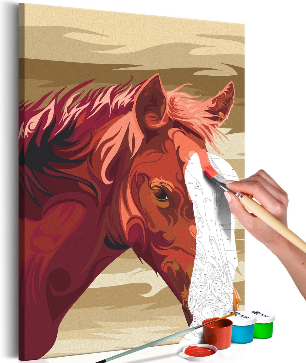 Doe-het-zelf op canvas schilderen - Brown Horse
