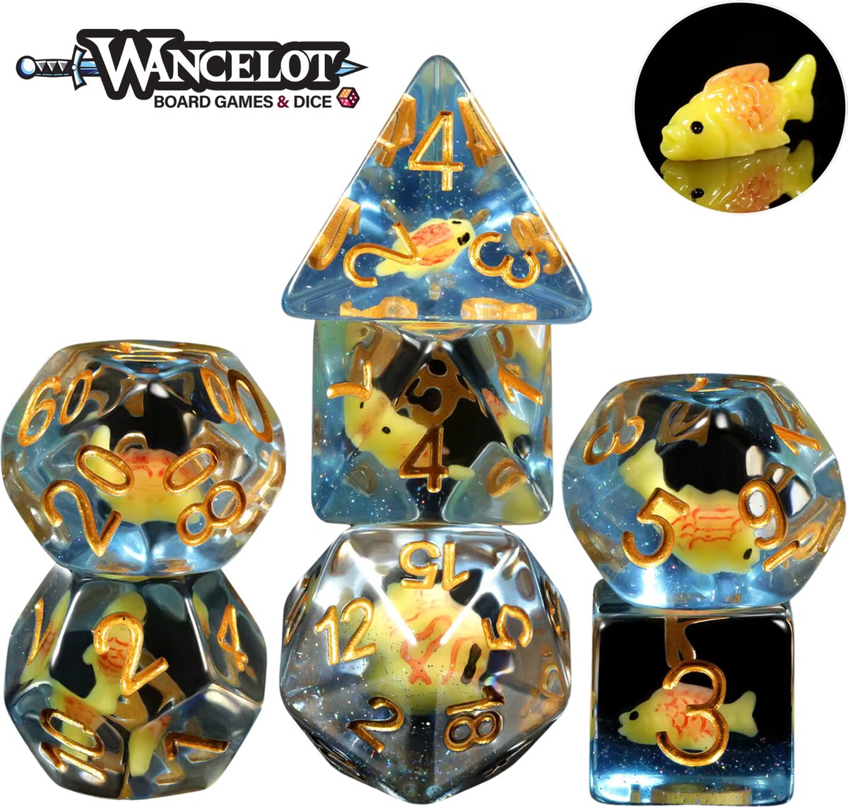 Captured Wonders - Fish DnD Dice - Dungeons & Dragons - Dice Set