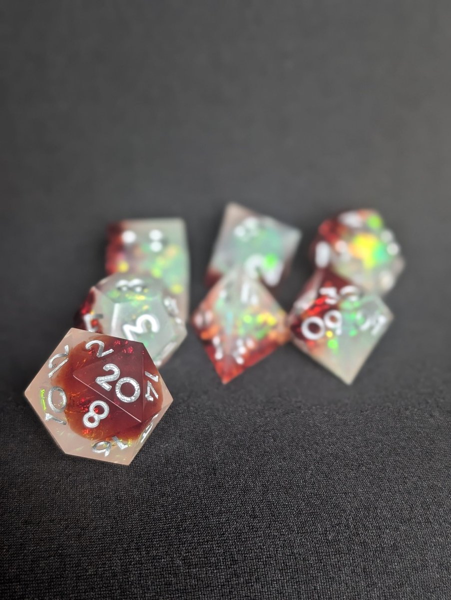 FoilForged - Frosted Caramel DnD Dice - Dungeons & Dragons - Dice Set