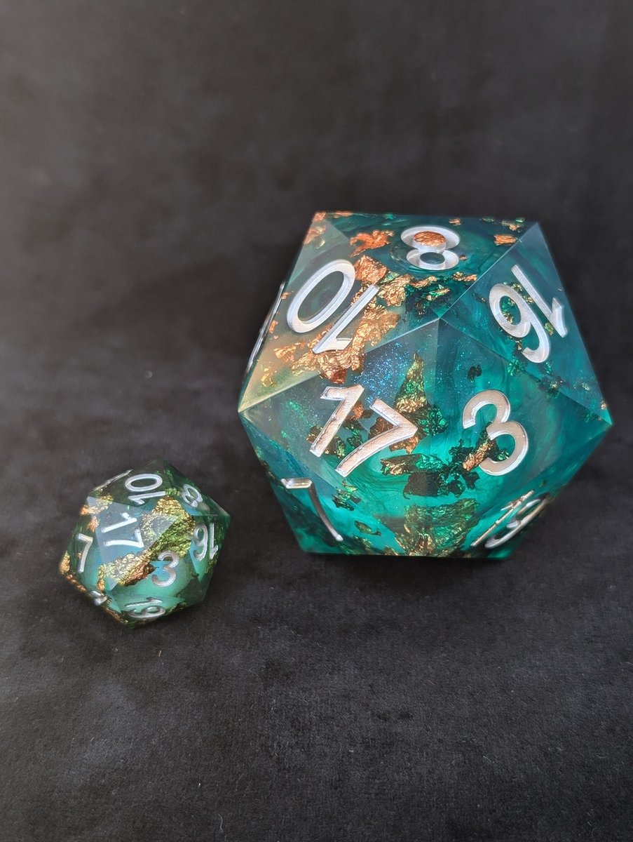 Gilded Forest D20 55mm DnD Dice - Dungeons & Dragons - Dice Set