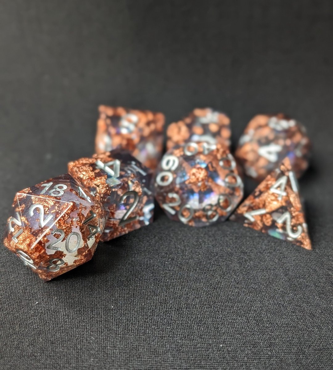Gilded Shadow- DnD Dice Set DnD Dice - Dungeons & Dragons - Dice Set