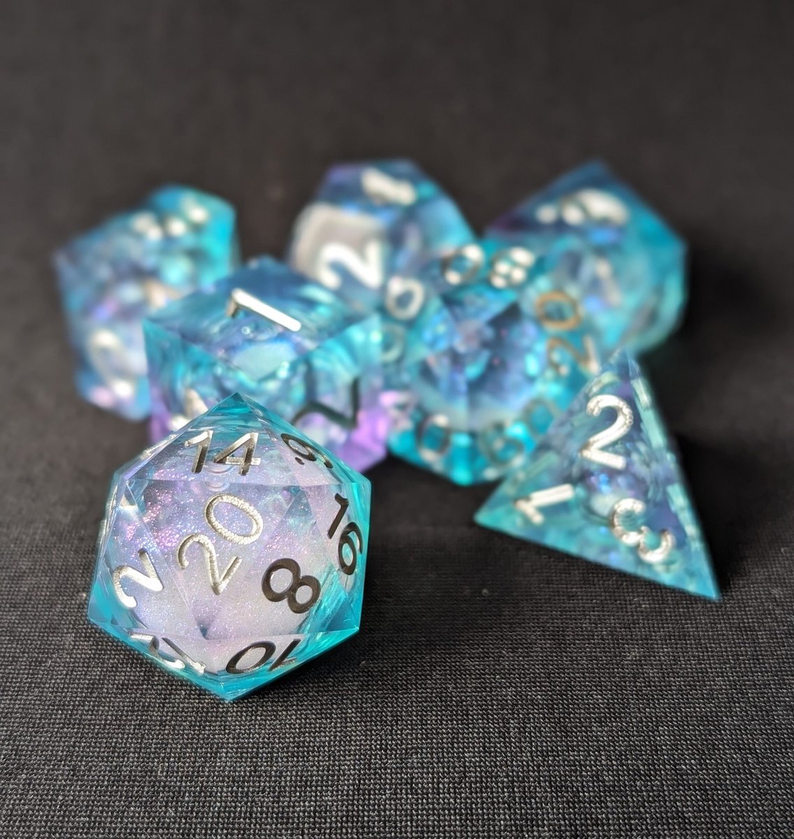 Lavender Tide DnD Dice - Dungeons & Dragons - Dice Set