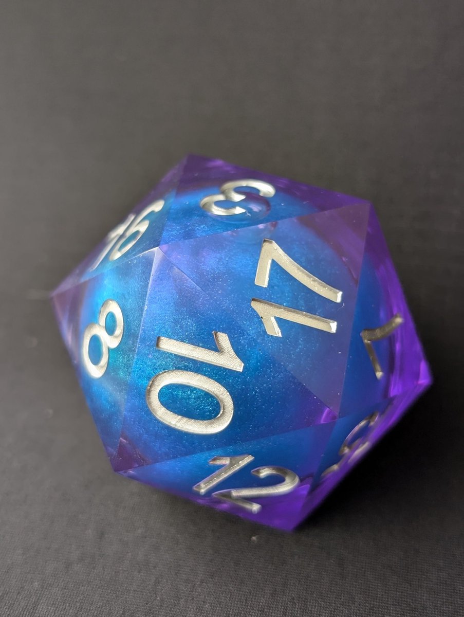 Marine Dream D20 55mm DnD Dice - Dungeons & Dragons - Dice Set
